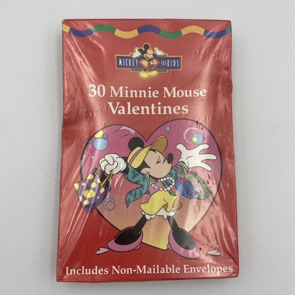 NIB‎ Vintage 90s Paper Magic Group Disney Minnie Mouse Valentines 30 Cards